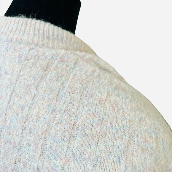 Madewell Merino & Alpaca Wool Bowden Henley Knit Sweater Size Small Pastel - Picture 7 of 10